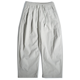 男 裤 日系CityBoy老钱风双褶阔腿裤 宽松直筒廓形山系束脚休闲工装