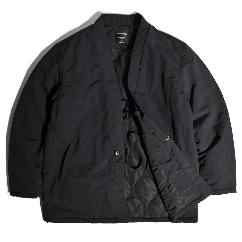 港风痞帅工装中长款道袍棉衣外套