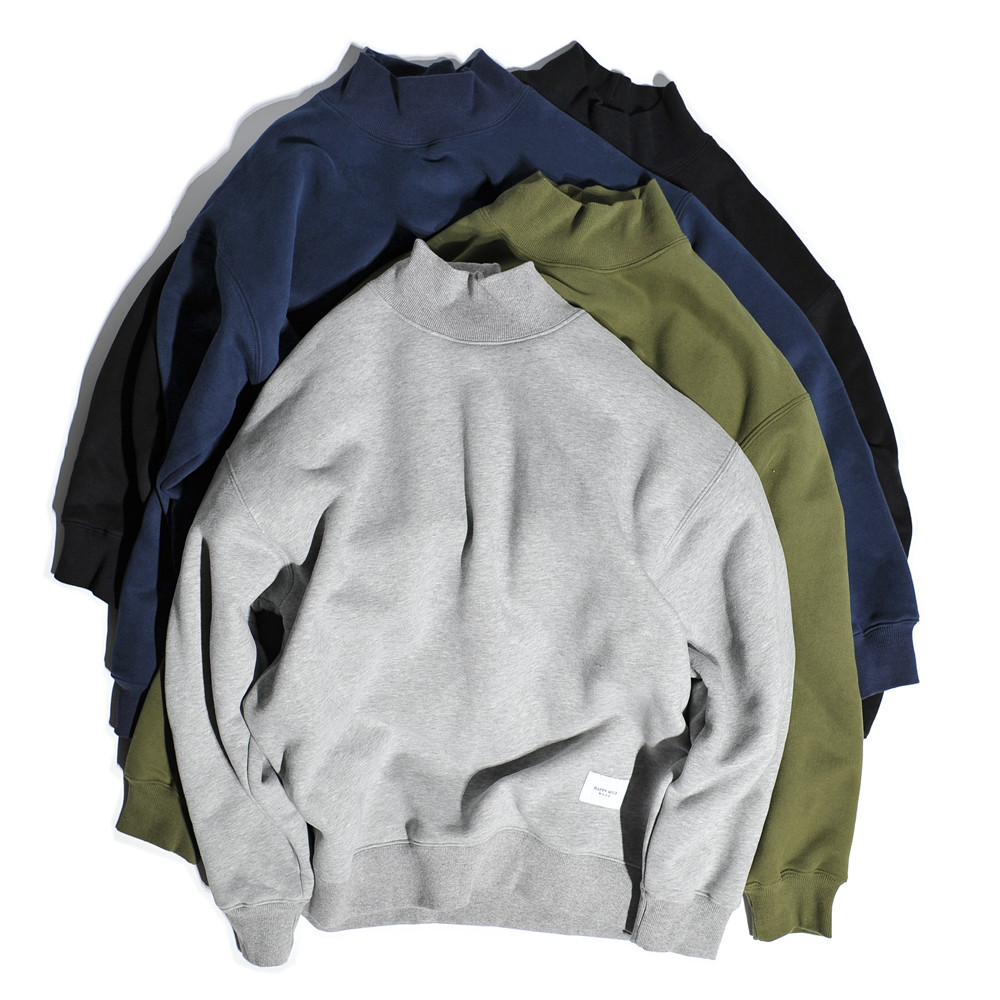 Cityboy宽松廓形加厚加绒日系复古港风半高领卫衣套头外套男秋冬,男装,卫衣,淘宝优惠券,粉丝福利购,淘宝优惠卷