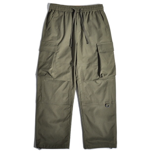 束脚裤 秋冬山系户外多口袋工装 美式 日系宽松直筒阔腿伞兵休闲裤 裤