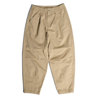 男 裤 山系港风双褶Chino阔腿锥形裤 日系宽松直筒立体廓形休闲工装