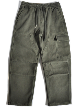 重磅加绒保暖美式复古美拉德伐木裤伞兵工装裤宽松直筒阔腿休闲裤