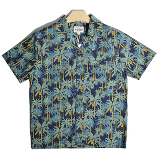 男女 花衬衫 泰国港风痞帅Aloha美式 休闲古巴领夏威夷碎花沙滩短袖