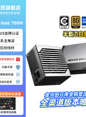 金河田Nexus Gold 750W全模组电源电脑台式机 金牌双认证/ATX3.1