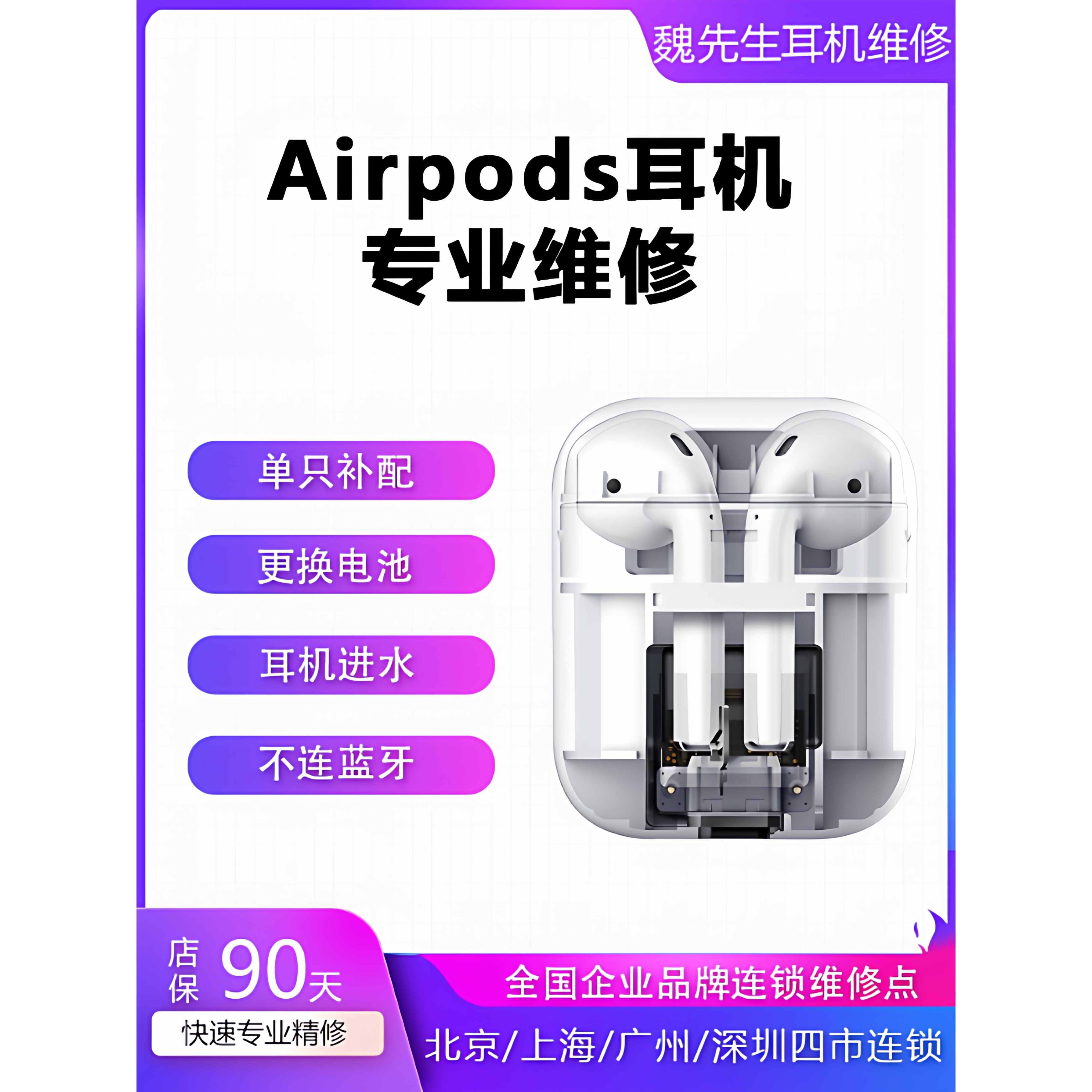 全系苹果耳机维修airpods耳机保护套