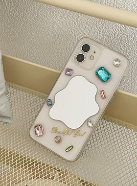 高级奢华水钻补妆镜子适用华为pura80 p70 p60art p50E手机壳mate70 60 50 40 30pro滴胶畅享20 10plus保护套