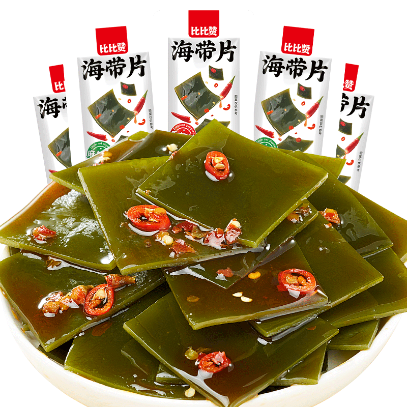 比比赞海带片辣味素食零食