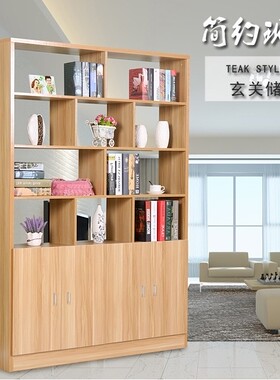包邮现代门厅储物柜玄关鞋柜客厅隔断书架博古架陈列柜屏风可定制