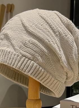 秋冬季帽子女款毛线帽保暖2025新款针织帽女士时尚堆堆帽冷1128n