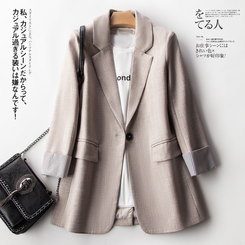 西装外套女2025新款韩版小个子宽松春秋职业正装短款休闲西服套装