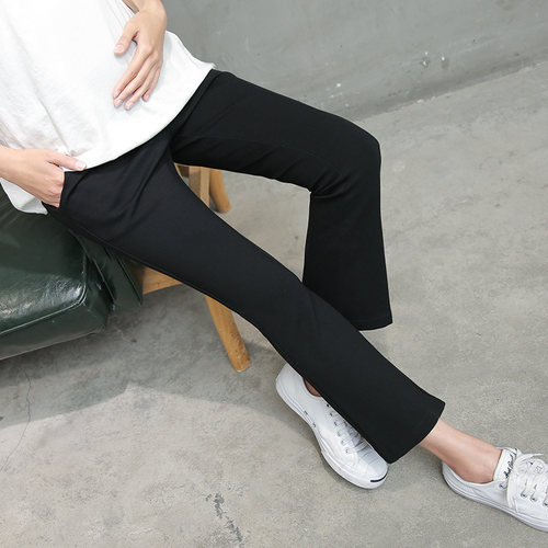 孕妇喇叭裤夏季外穿九分裤