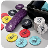 大尺寸无面值德扑筹码 Rolls Royce劳斯莱斯德州扑克陶瓷筹码 币