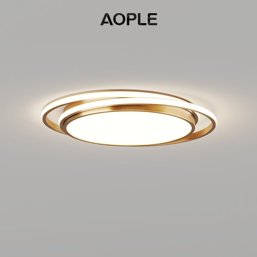 AOPLEled轻奢卧室圆形轻奢卧室灯