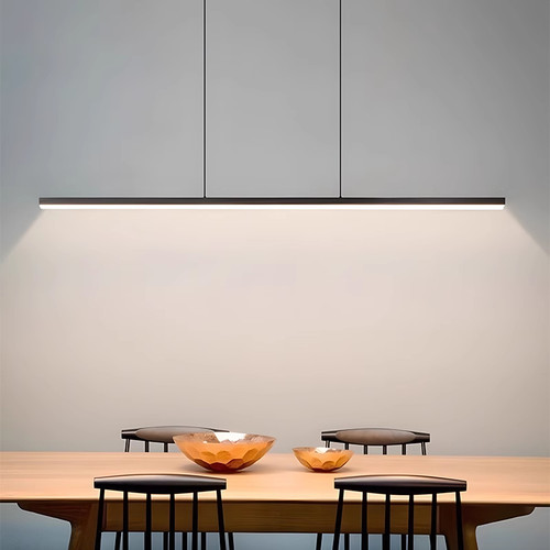 极简现代悬浮升降餐厅灯吊灯