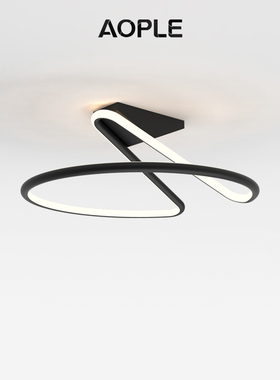 卧室灯ins风 现代简约极简主卧房间书房主灯北欧黑色次卧睡房灯