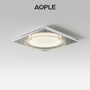 极简包豪斯卧室书房灯简约全光谱护眼衣帽间创意个性 不锈钢吸顶灯