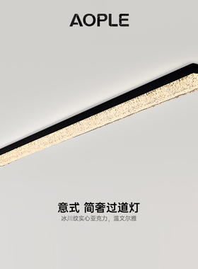极简长条过道吸顶灯简约现代轻奢新款阳台衣帽间玄关新款中山灯具
