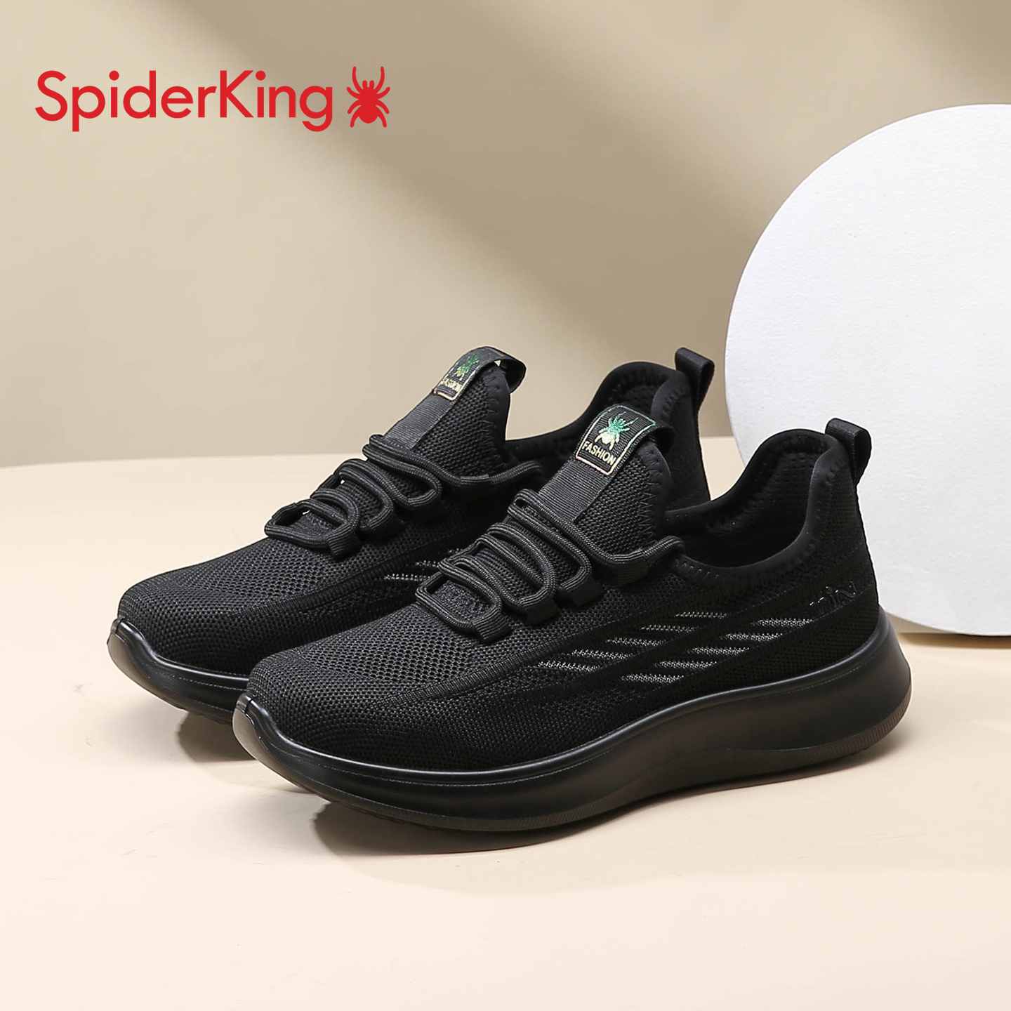 蜘蛛王官方旗舰店网面休闲妈妈鞋