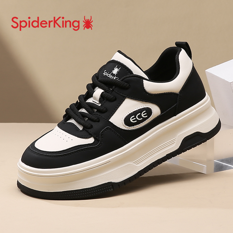 蜘蛛王厚底增高时尚休闲板鞋女