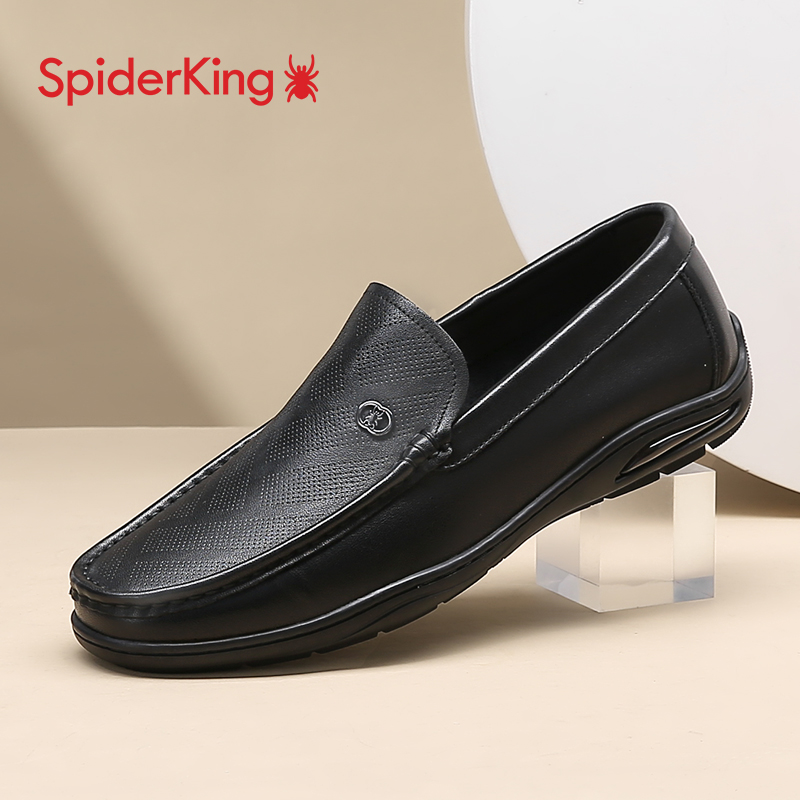 蜘蛛王2025春季平底一脚蹬豆豆鞋