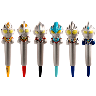 迪迦奥特曼减压笔盲盒中性笔软绵绵网红解压笔男孩创意水笔动漫卡通可爱捏捏笔慢回弹3D立体海绵学生儿童奖品