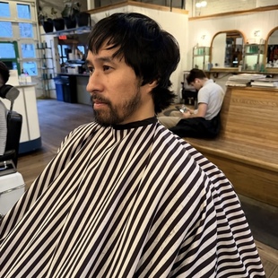 出口优质barber haircut cape 美式复古条纹理发围布防水不沾发