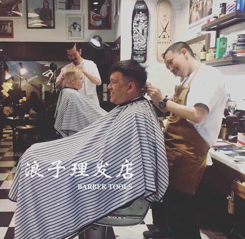 高档优质美式加大理发围布180