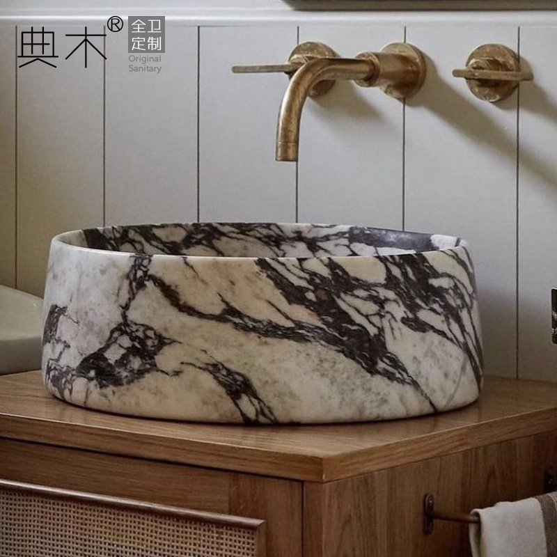 典木实木岩板日式浴室柜