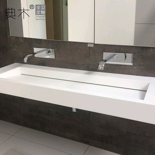 岩板一体盆轻奢现代洗手台卫生间