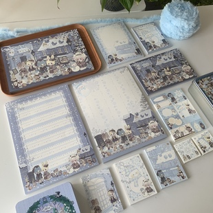 【冬日街道系列拍纸本便签】白绒绒游乐城原创少女心拍纸本便签