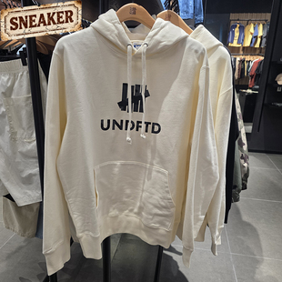 UNDEFEATED五条杠秋季时尚街头潮流美式米色连帽卫衣男UC43GKH03M