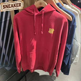 UNDEFEATED五条杠秋季潮流美式经典ICON大红连帽卫衣UI53GKH03M