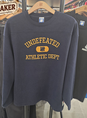 UNDEFEATED五条杠时尚潮流美式字母logo印花圆领卫衣男UI54GKC01M
