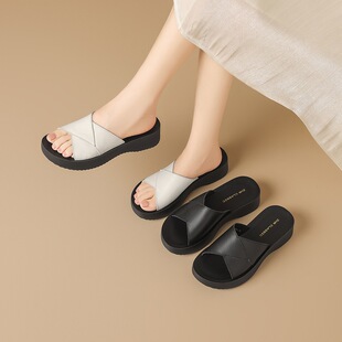 ZHR则则厚底拖鞋女夏新款轻便不累脚时尚百搭外穿沙滩度假凉拖子