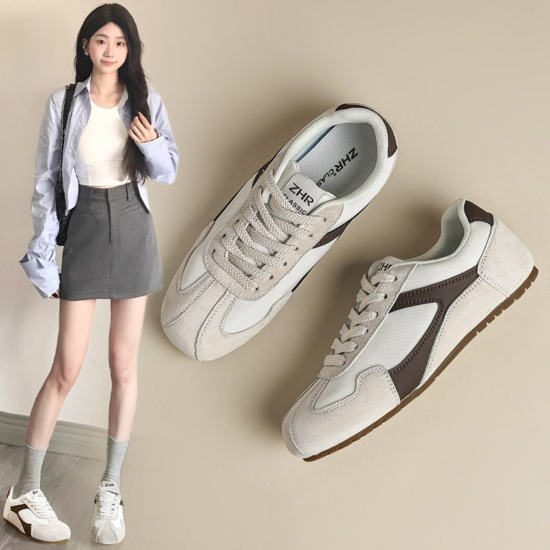 ZHR耐磨平底德训鞋女新款超轻便懒人一脚蹬休闲百搭软底运动鞋子