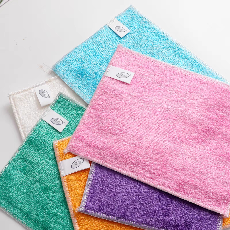 出口大尺寸27*30cm抹布竹纤维洗碗巾百洁布不沾油清洁巾 散装裸片