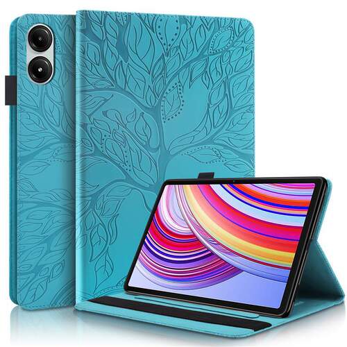 适用红米pad pro 12.1平板保护套生命树压花插卡支架防摔皮套SE