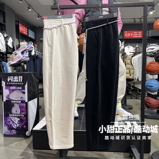 女子宽松直筒保暖休闲运动长裤 新款 AKLV936 2025冬季 李宁加绒卫裤