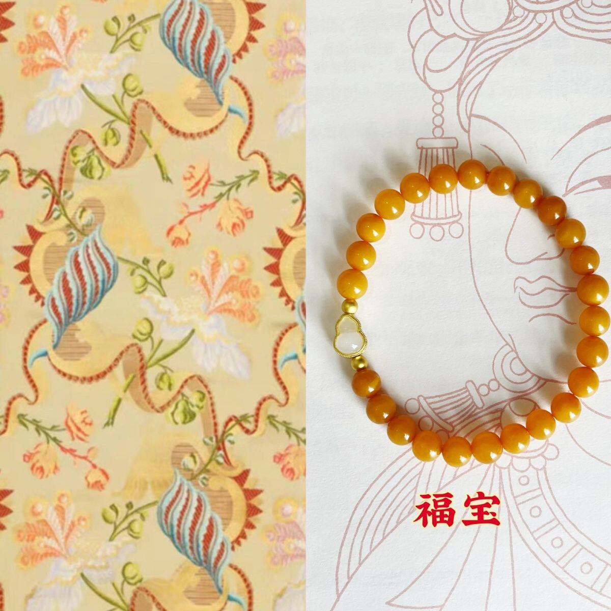 天然蜜蜡手链正品俄罗斯俄料白花纯天然琥珀蜜蜡手串手链情人节