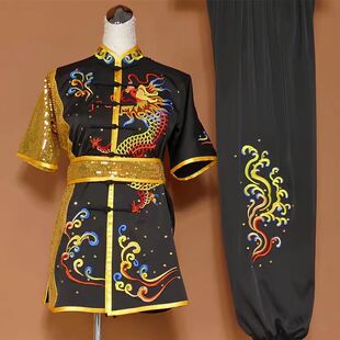 长拳南拳服刺绣龙男女彩服儿童训练服武术表演服刺绣太极服练功服