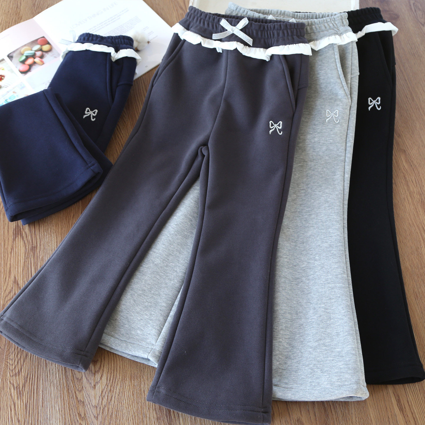 女童加绒打底裤秋冬款加厚微喇叭休闲裤儿童洋气加厚奥粒绒卫裤,童装/婴儿装/亲子装,裤子,淘宝优惠券,粉丝福利购,淘宝优惠卷