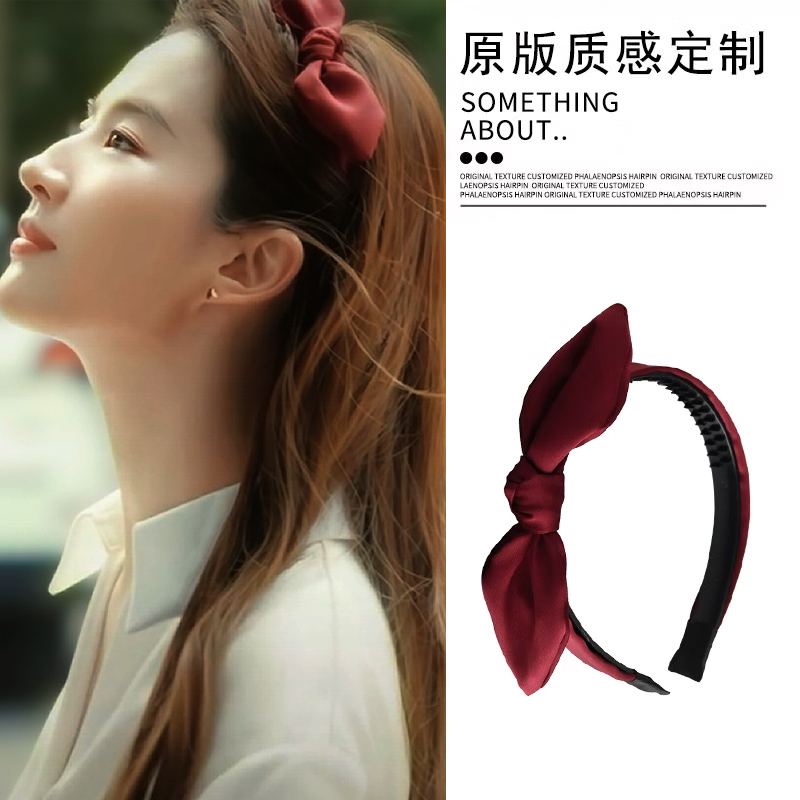 紫郡刘亦菲同款兔耳朵发箍防滑