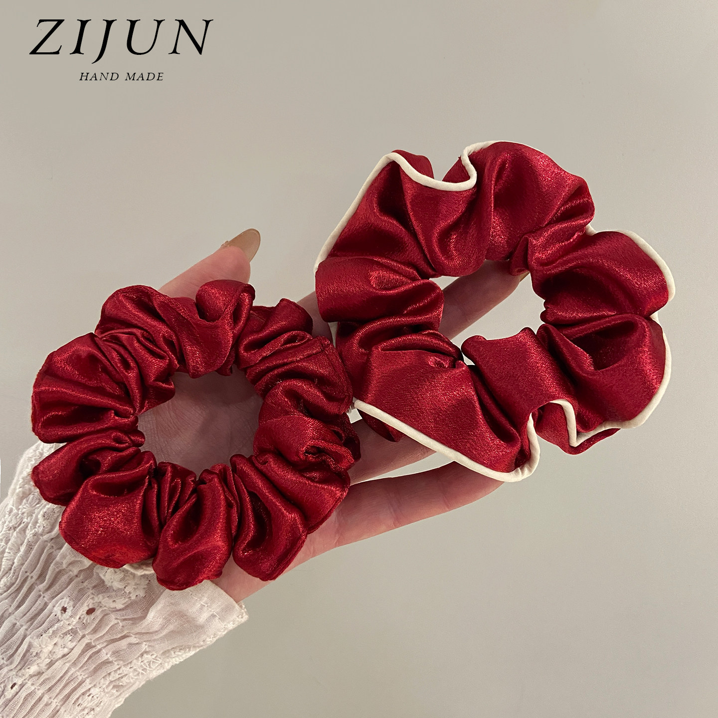 法式高亮缎面新年红发圈头绳女洋气大肠圈丸子头皮筋珍珠发绳喜庆,饰品/流行首饰/时尚饰品新,发饰,淘宝优惠券,粉丝福利购,淘宝优惠卷