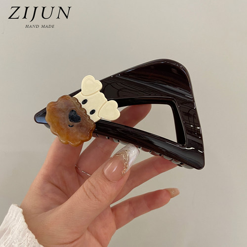 可爱卡通小狗醋酸抓夹女双面萌趣