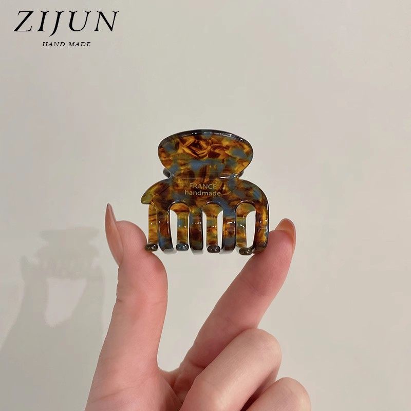 紫郡中号抓夹醋酸气质复古半抓夹