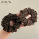 咖色系碎花纯棉小肠发圈森系头绳女复古橡皮筋扎头大肠圈马尾发绳