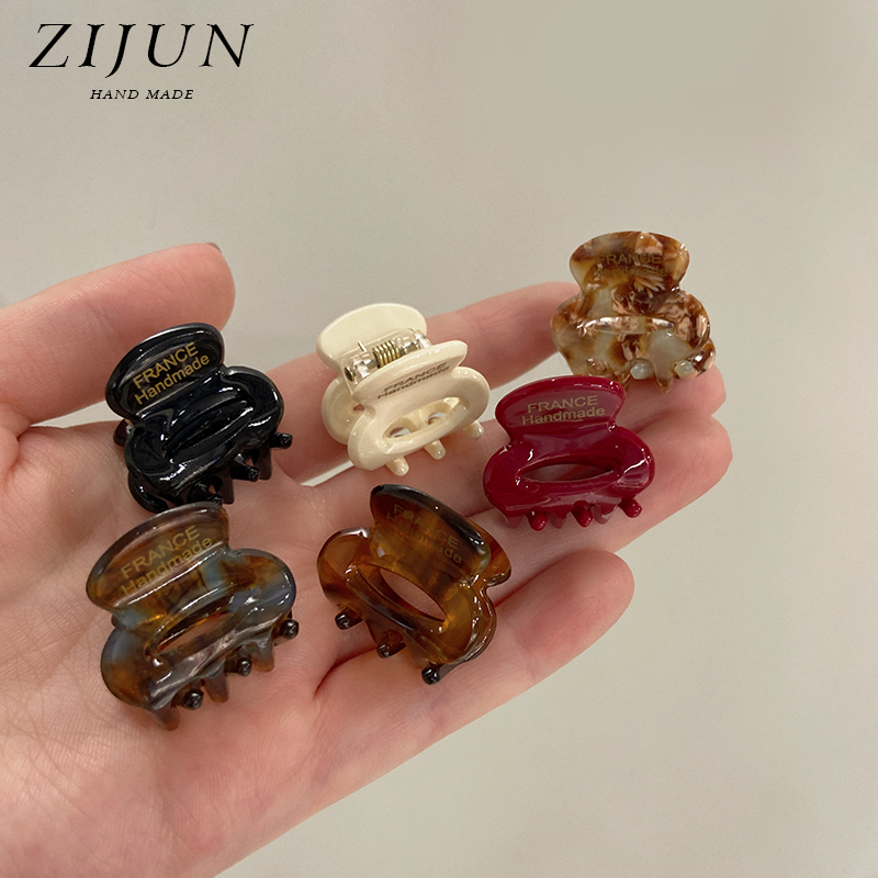 紫郡公主头醋酸字母迷你小抓夹