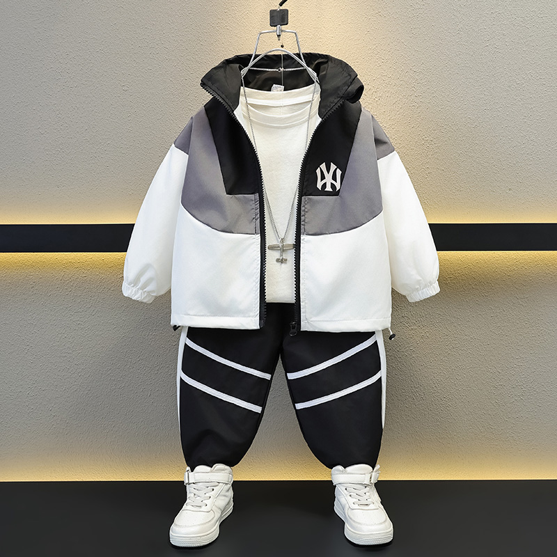 男童套装儿童春秋款运动两件套上学宝宝帅气中小童男孩早秋衣服潮