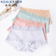 桑蚕丝裆E0 80S莫代尔蕾丝边中腰平角裤 20058T 舒雅女士内裤 3条装