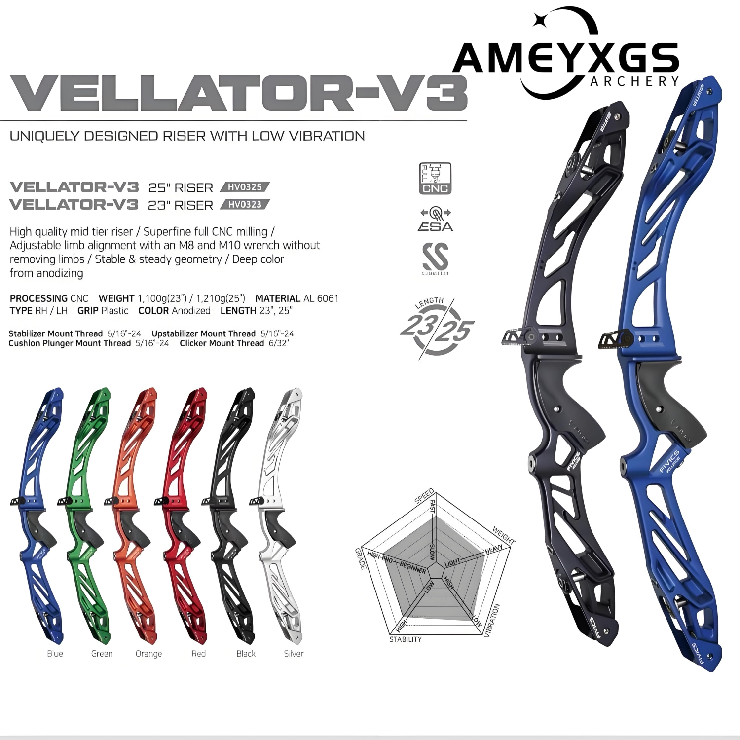 飞比克V3弓把FIVICSVELLATOR25